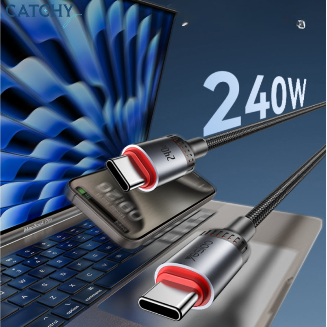YESIDO CA185 Type-C To Type-C Charging Data Cable (240W)