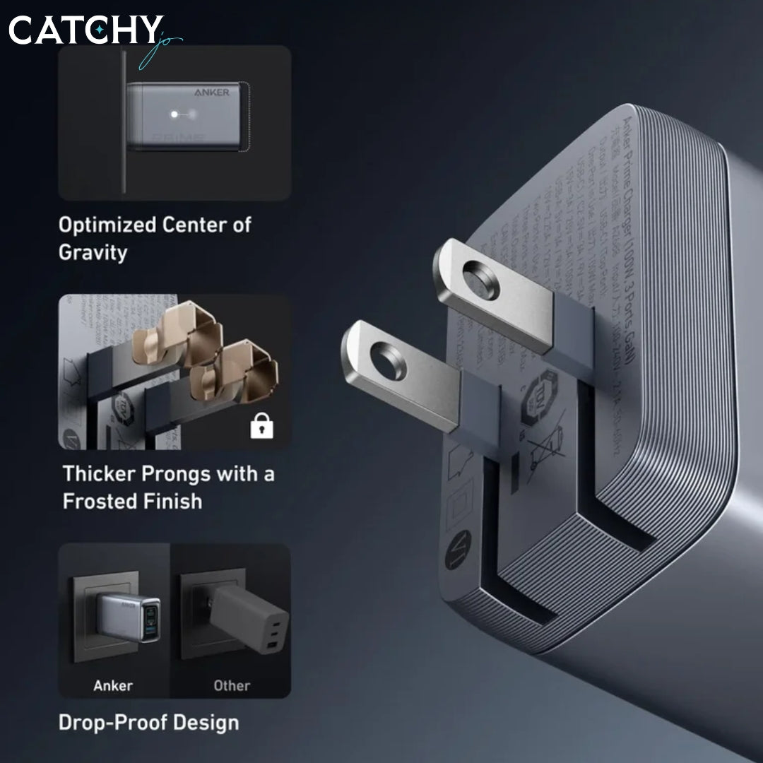 Anker Prime USB-C Charger Compact 3-Ports (100W)