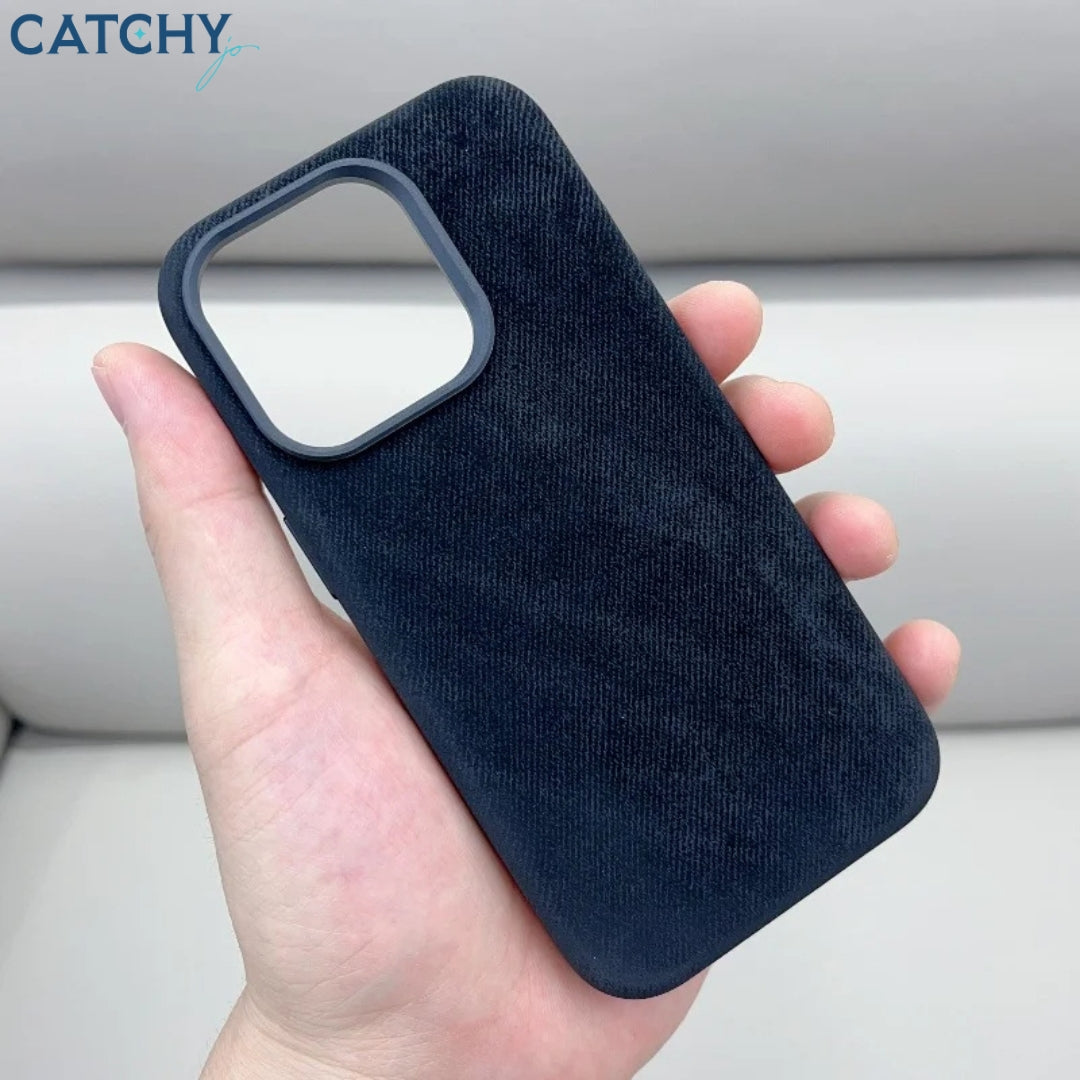 iPhone Magnetic Fiber Leather Phone Case