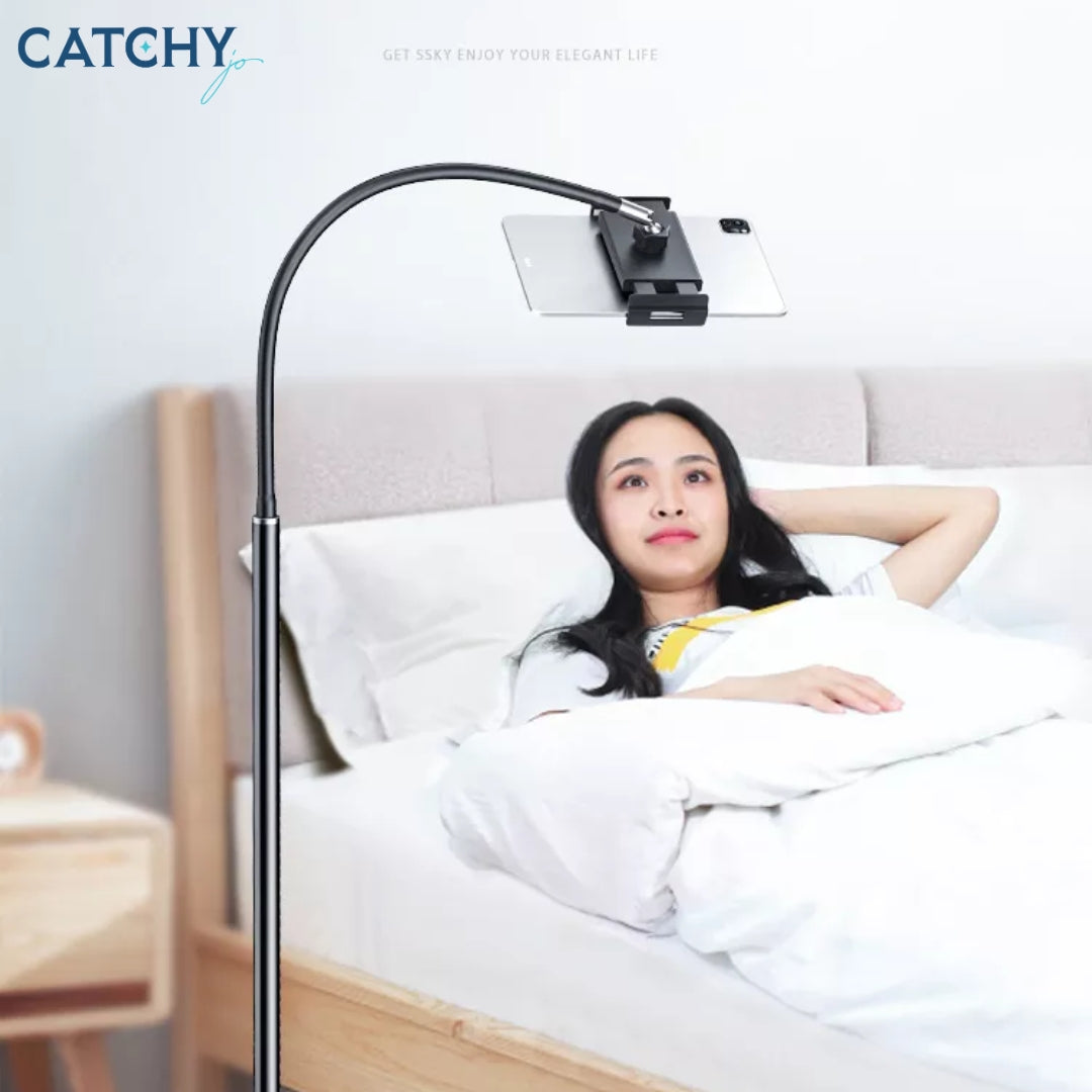 Adjustable Long Arms Stainless Steel Tablet & Phones Stand