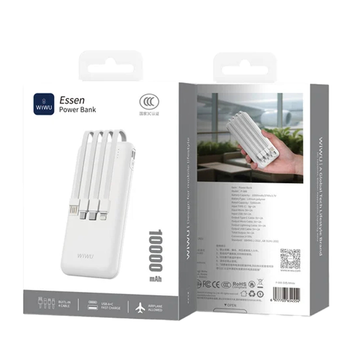 WiWU P-08B Essen Power Bank (10000mAh)