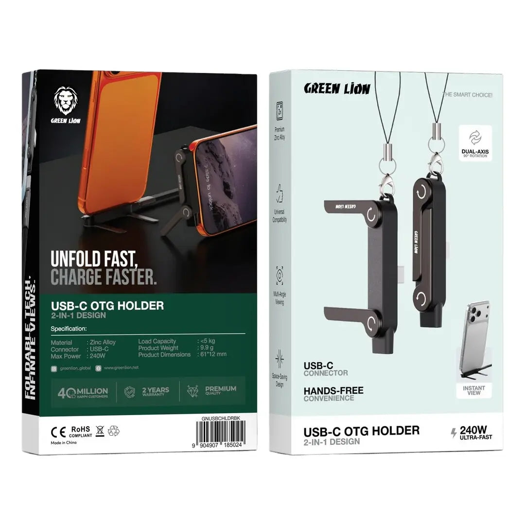 Green Lion USB-C 2-In-1 OTG Holder