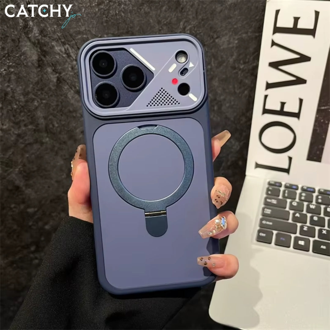 iPhone Stock Frosted Magnetic Metal Bracket Case