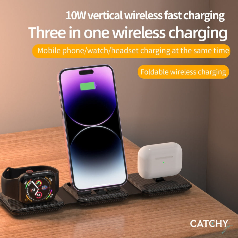 3 in 1 Magnetic Hybrid Charger Foldable Pad