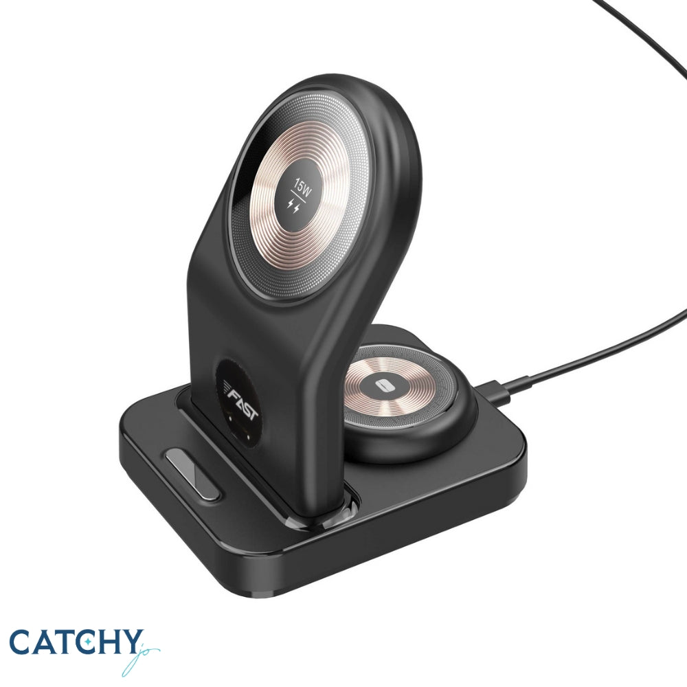 3 in 1 Magnetic Wireless Charger With Back Light