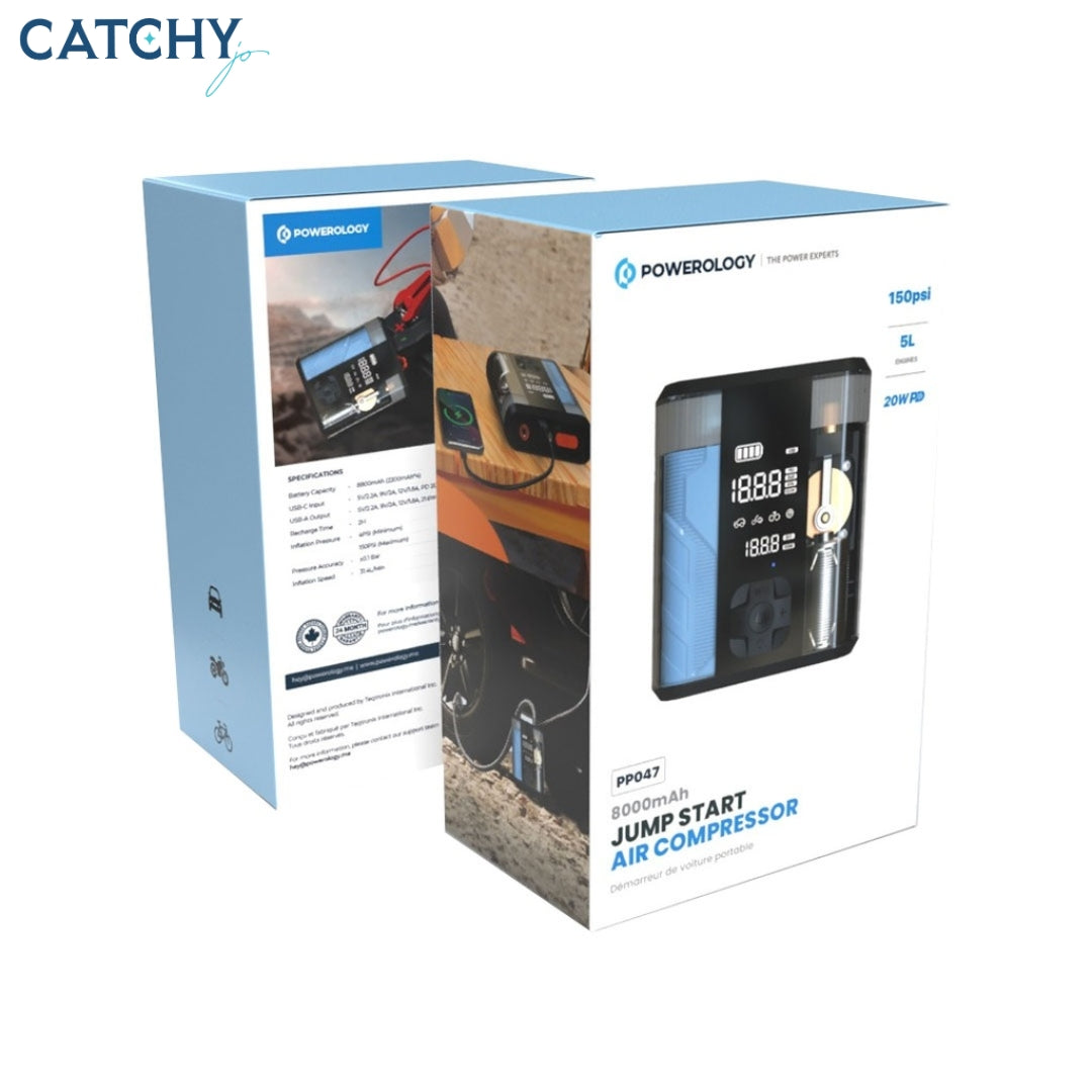 Powerology Jump Start Air Compressor (8800mAh )