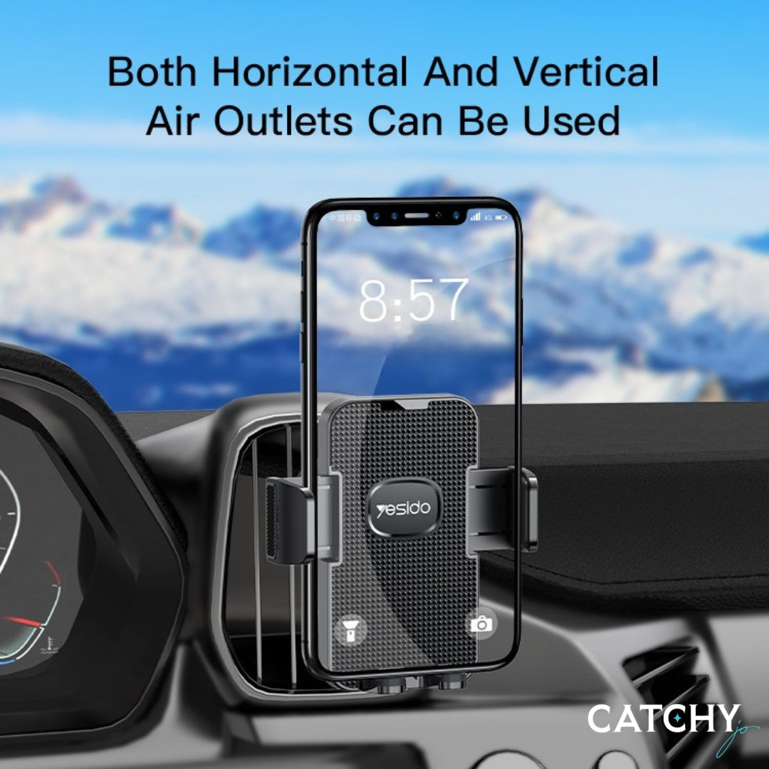 YESIDO C136 Angle Rotation Air Outlet Clip Car Phone Holder
