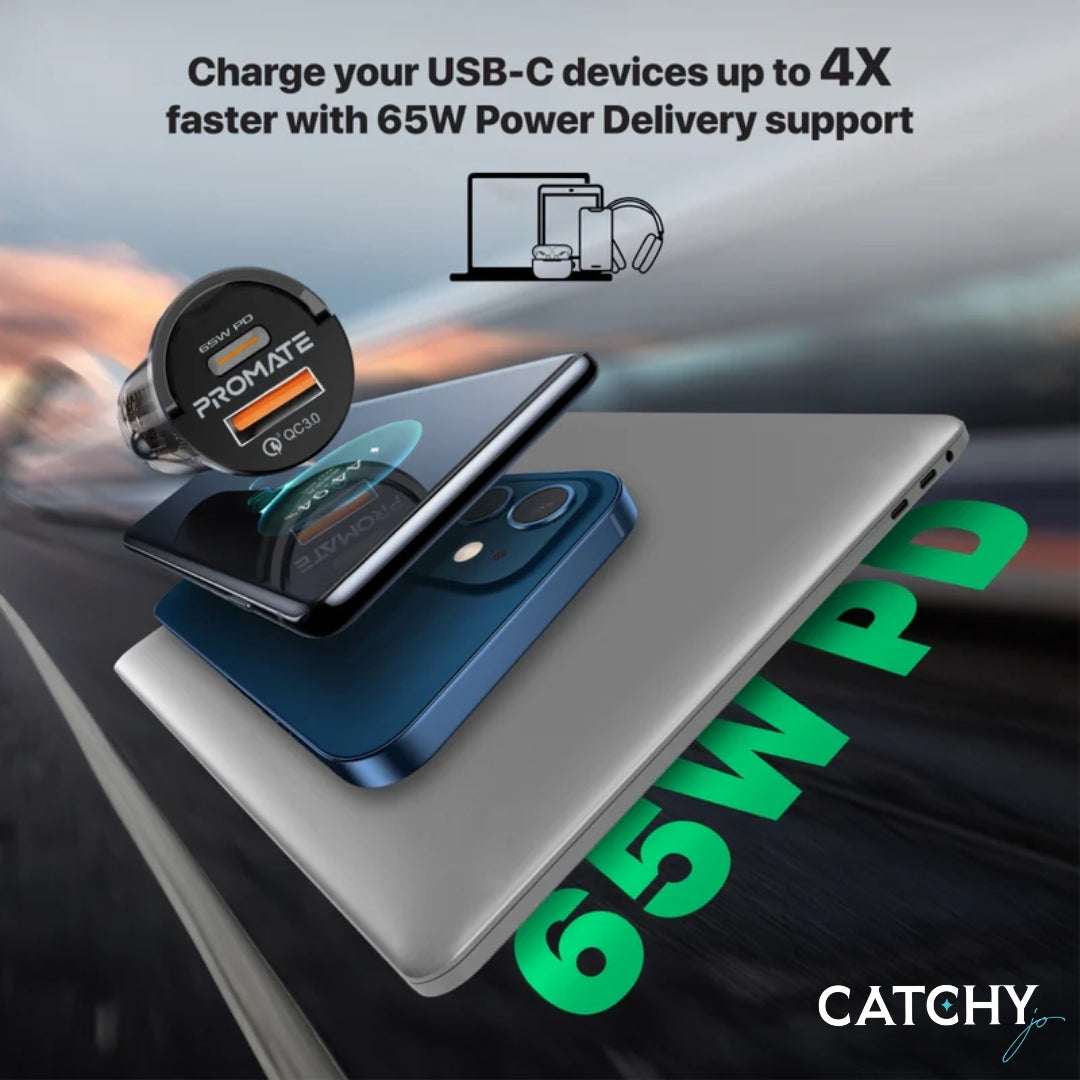 PROMATE TransDrive-65W Transparent Mini Car Charger