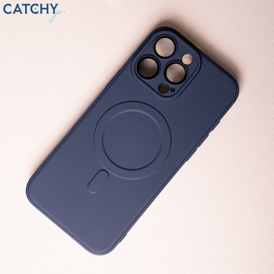 iPhone Silicone MagSafe Slim Case With Camera Protector