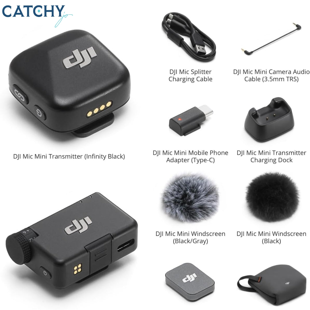 DJI Mic Mini (1 TX + 1 RX) Wireless Lavalier Microphone