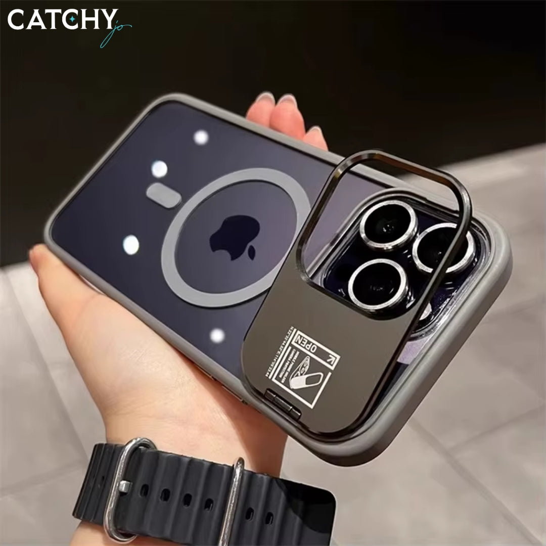 iPhone Shockproof Magnetic Camera Glass Case
