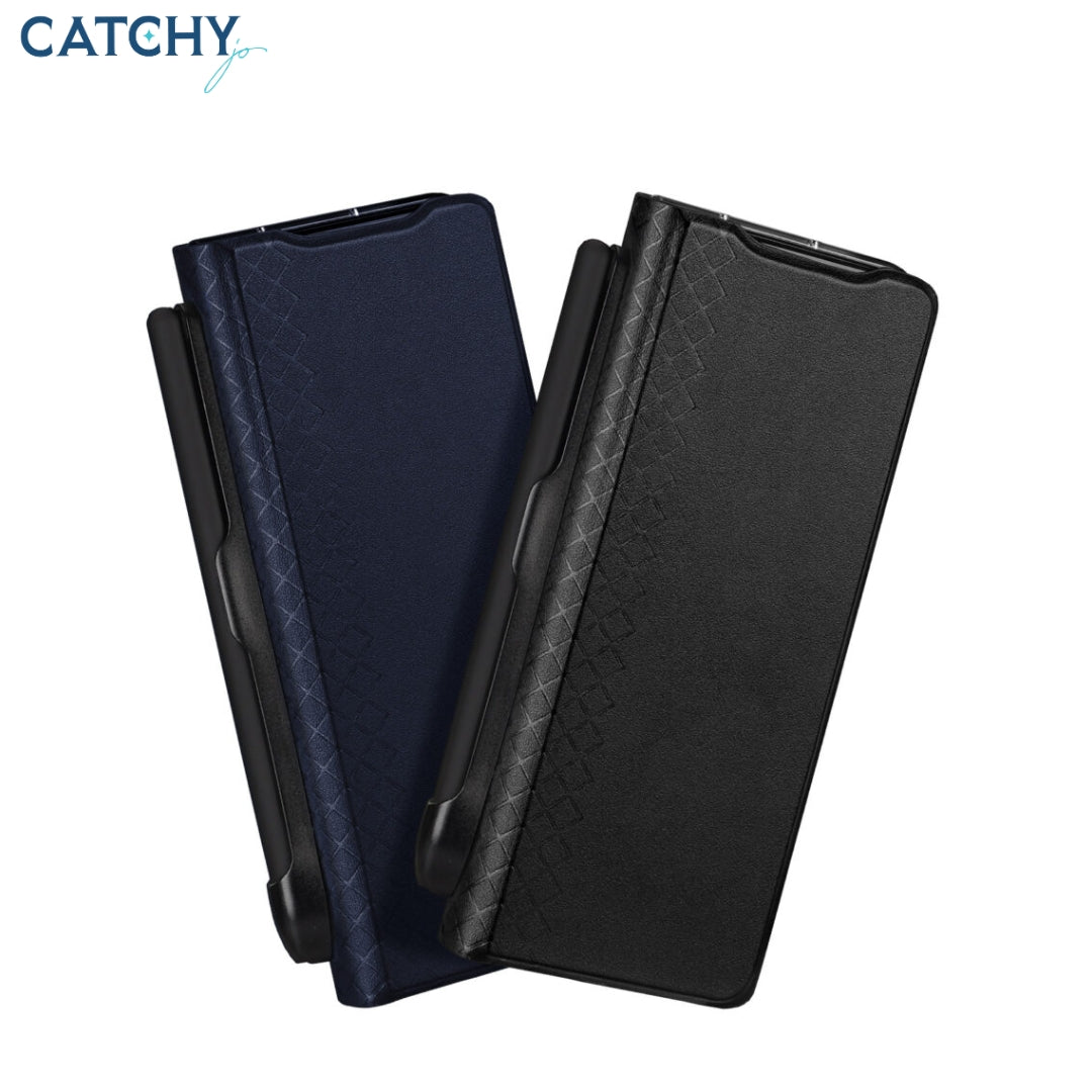 Samsung Galaxy Z Fold 7 Leather Case With Pen Holder