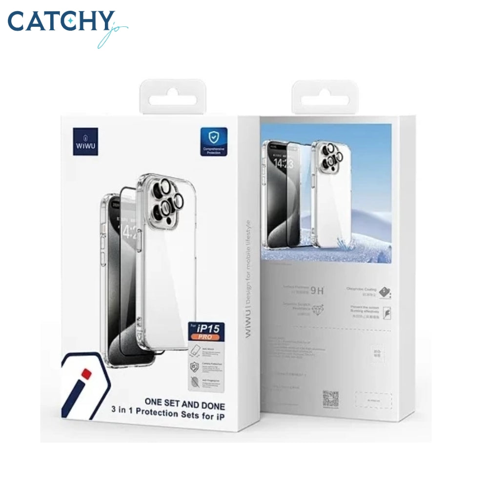 WiWU iPhone 3 in 1 Protection Set