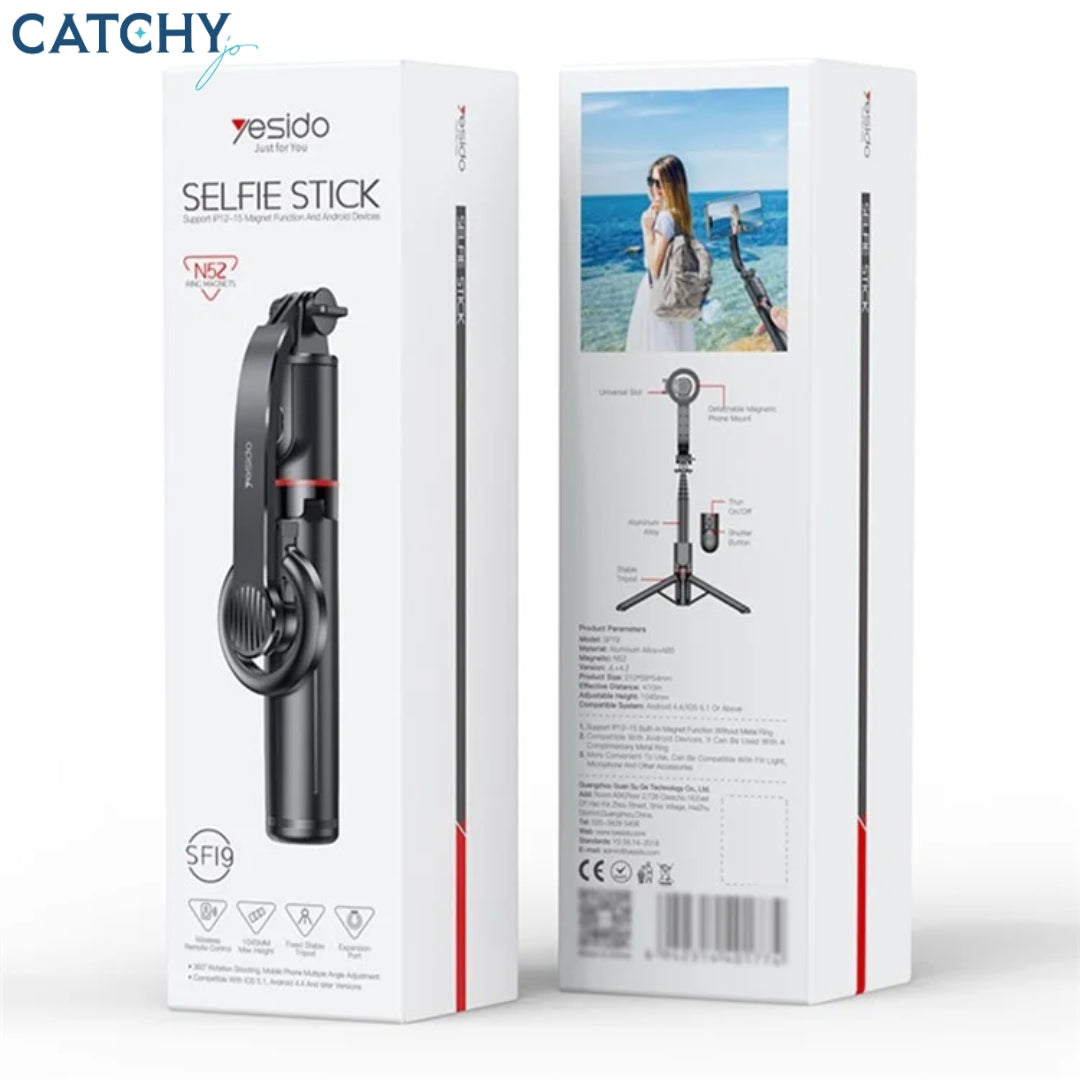 YESIDO SF19 Bluetooth-Compatible Magnetic Selfie Stick