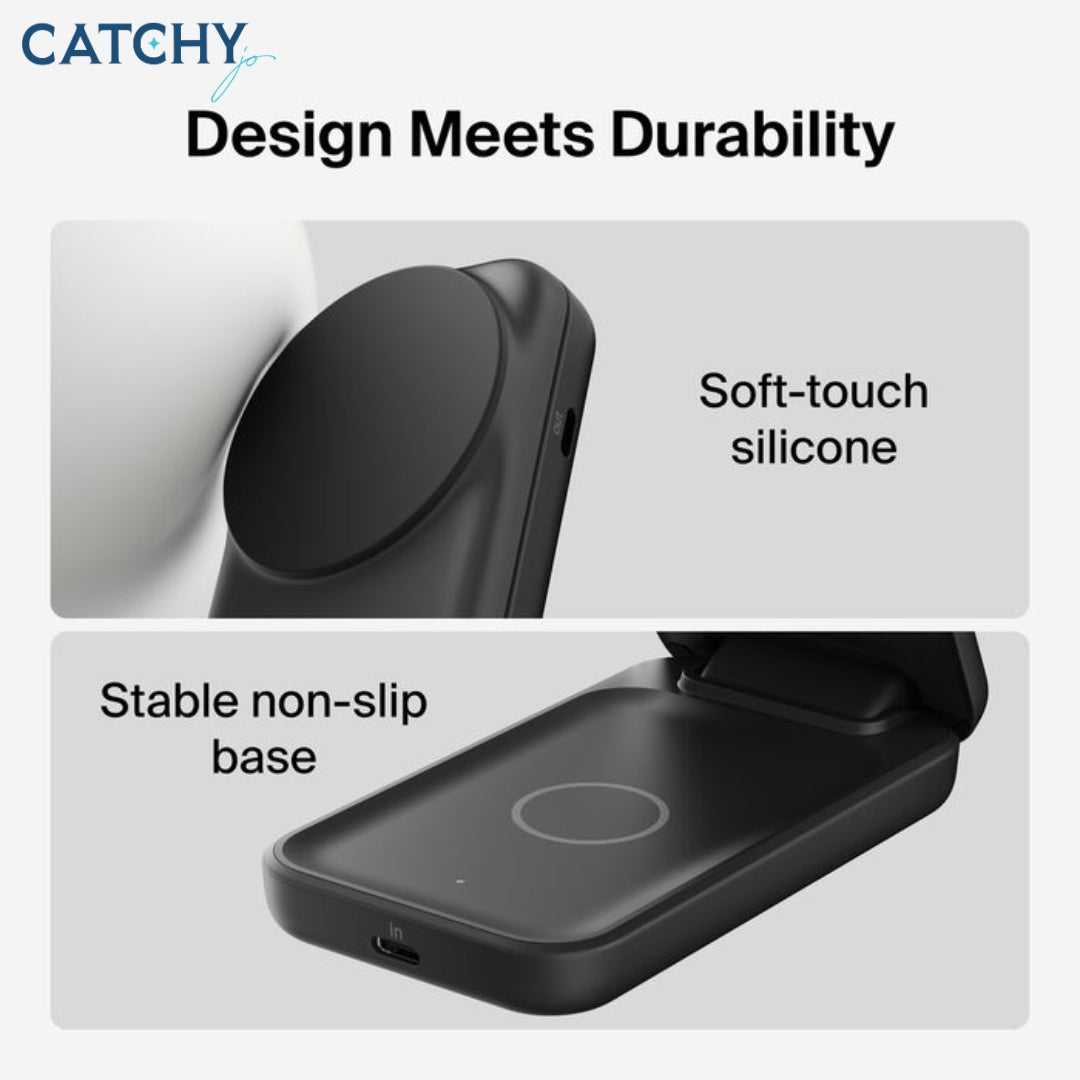 BELKIN 2-in-1 Foldable Magnetic Charger With Qi2 (25W)