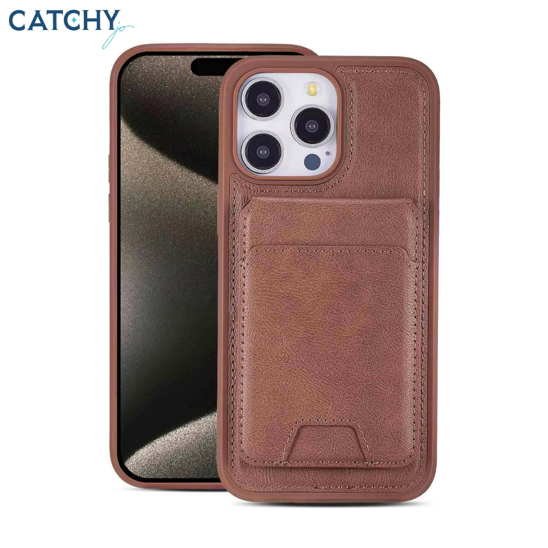 iPhone Magnetic Leather Case With Card Slot