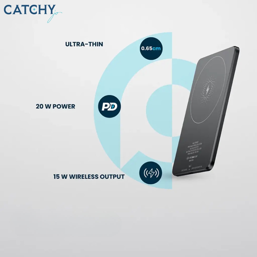 Powerology Ultra-Thin MagSafe Power Bank (5000mAh)