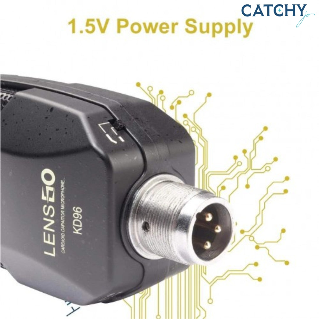 LENSGO KD96 Professional Cardioid Studio Condenser Mic With XLR To 3.5mm Cable