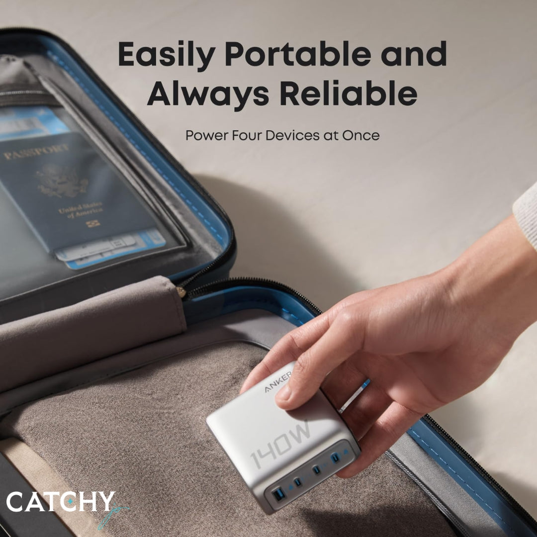 Anker Laptop Charger 4 Ports With USB-C Cable (140W)