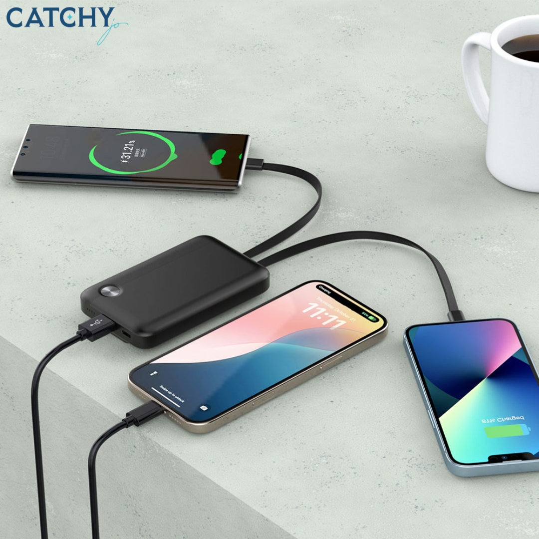 WiWU Wi-P060 Endurance Built-in Dual Cable Power bank (10000mAh)