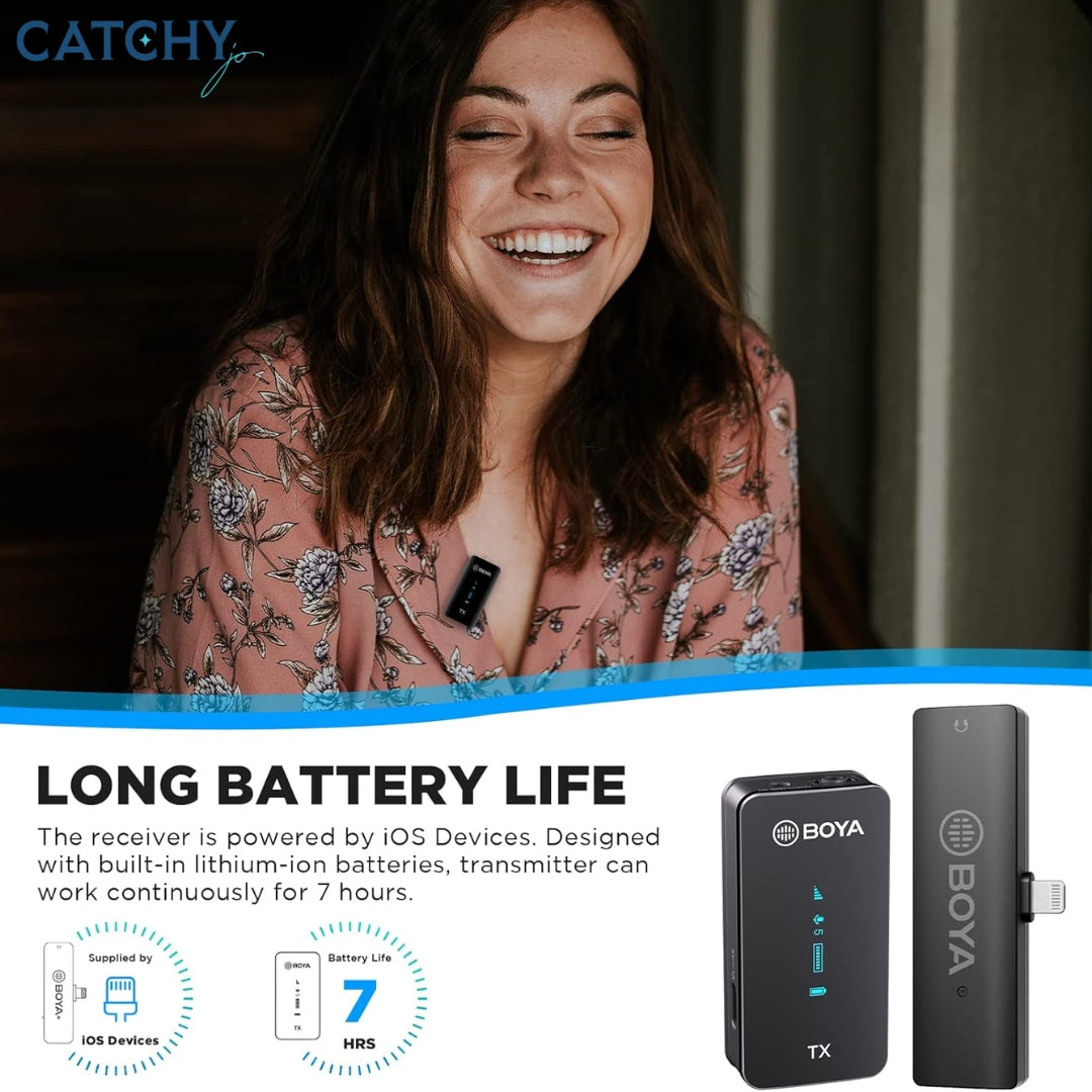 BOYA BY-XM6-S3 Lightning Wireless Lavalier Microphone