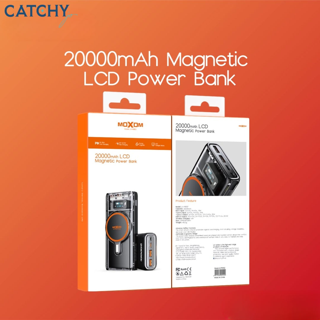 Moxom PB802 Magnetic Wireless Power Bank 22.5W (20000mAh)