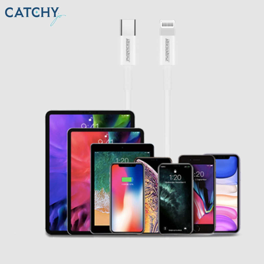 ROCKROSE IVORY CL Lightning To Type-C Charge & Sync Cable (1M)