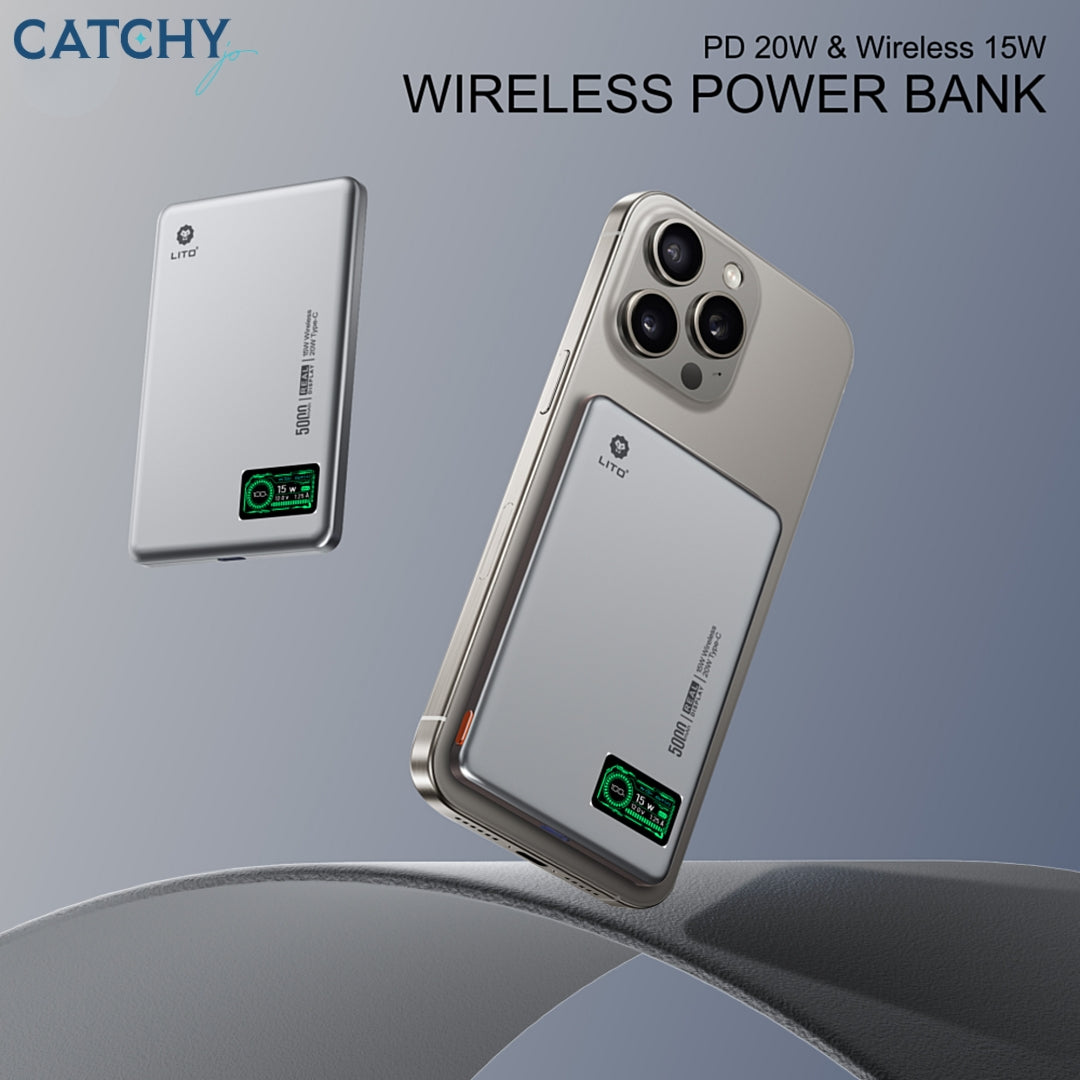 LITO LP09 Ultra Thin Magnetic Power Bank With Display