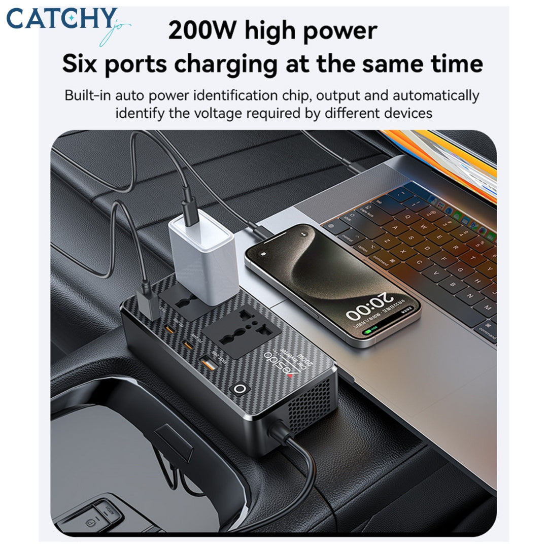 YESIDO VC07 Car Charger Inverter (200W)