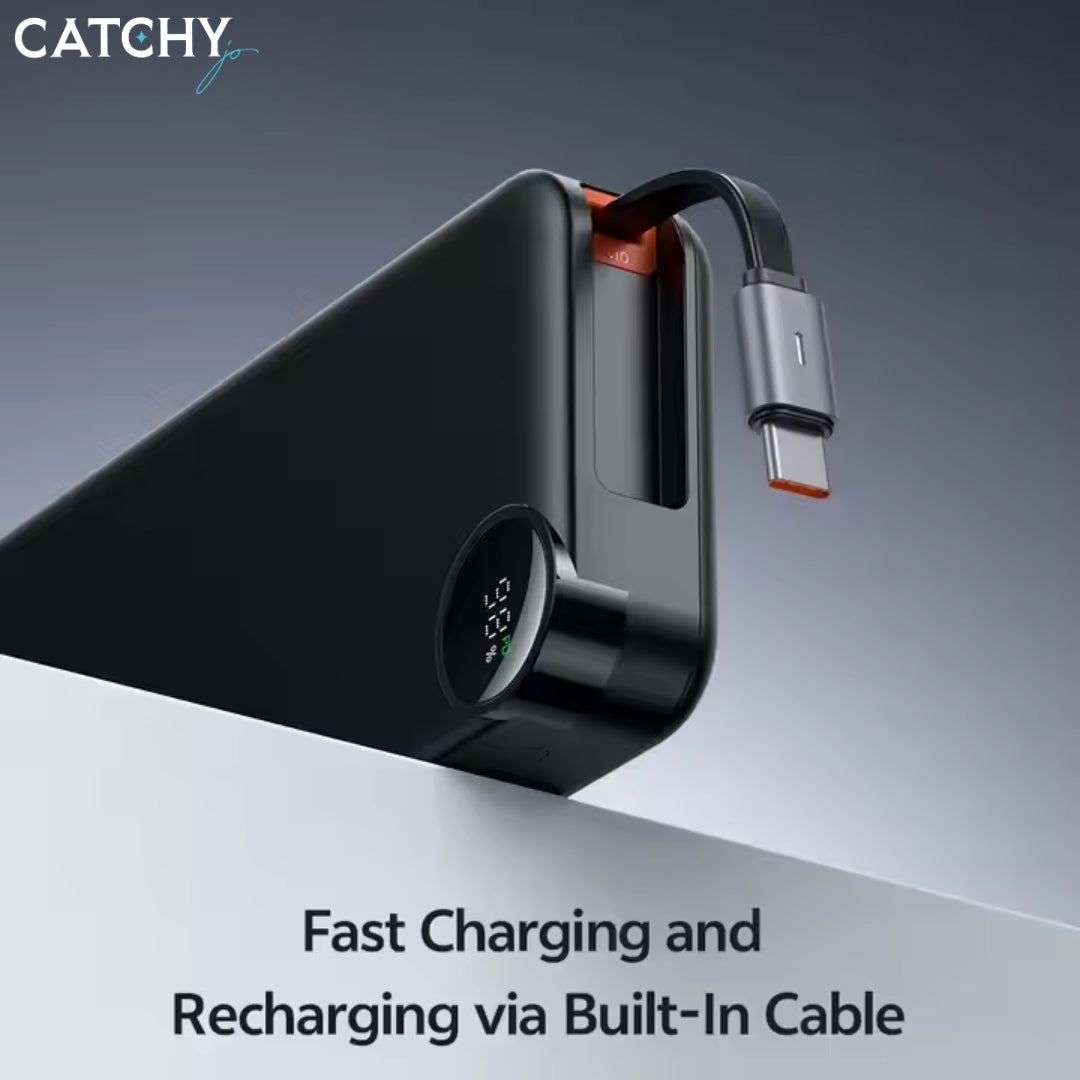 MCDODO 387 Digital Display Power Bank With Retractable Type-C Cable (10000mAh)