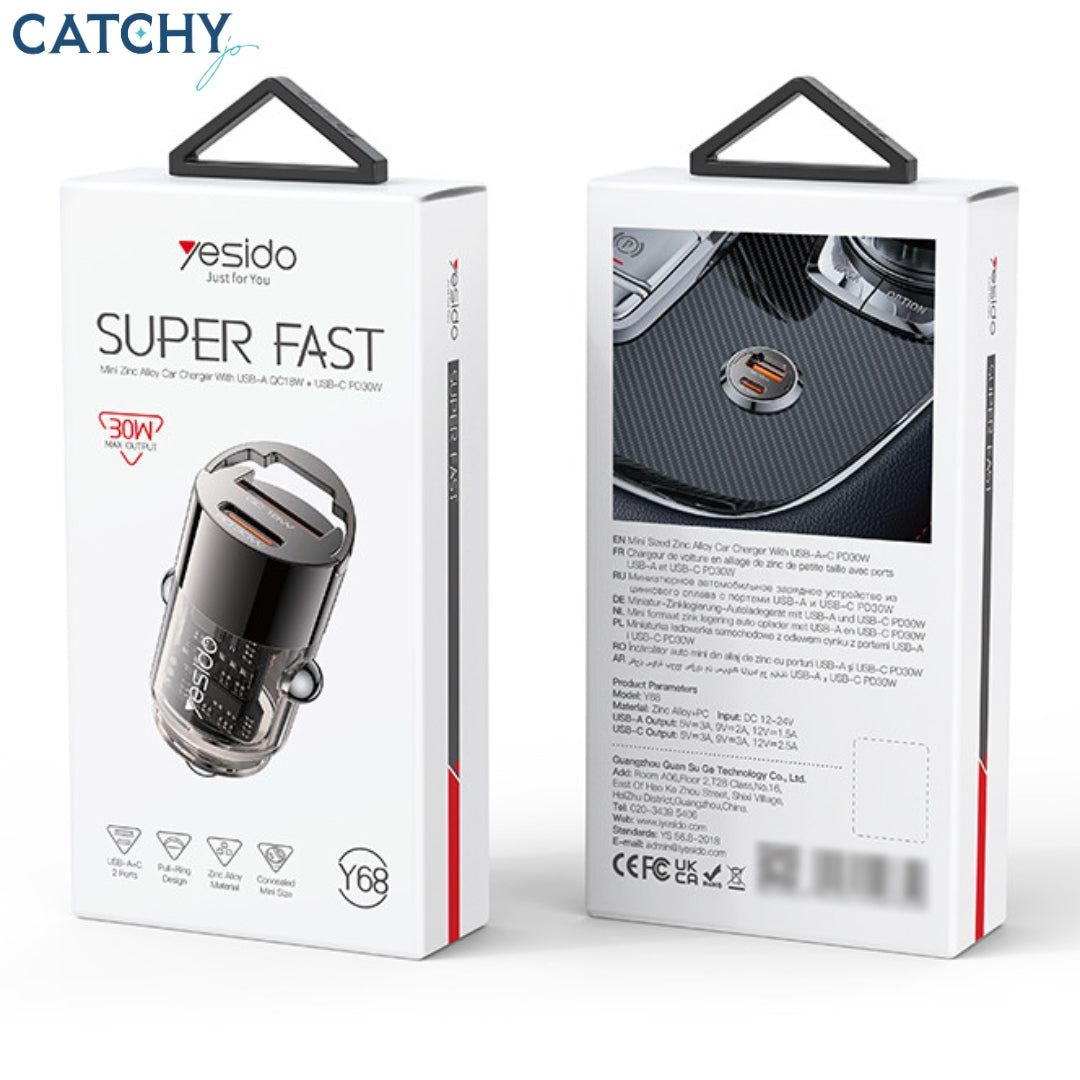 YESIDO Y68 Transparent Fast Car Charger