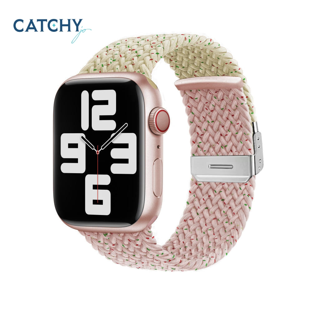 Stretch Adjustable Double Color Nylon Braided Watch Band