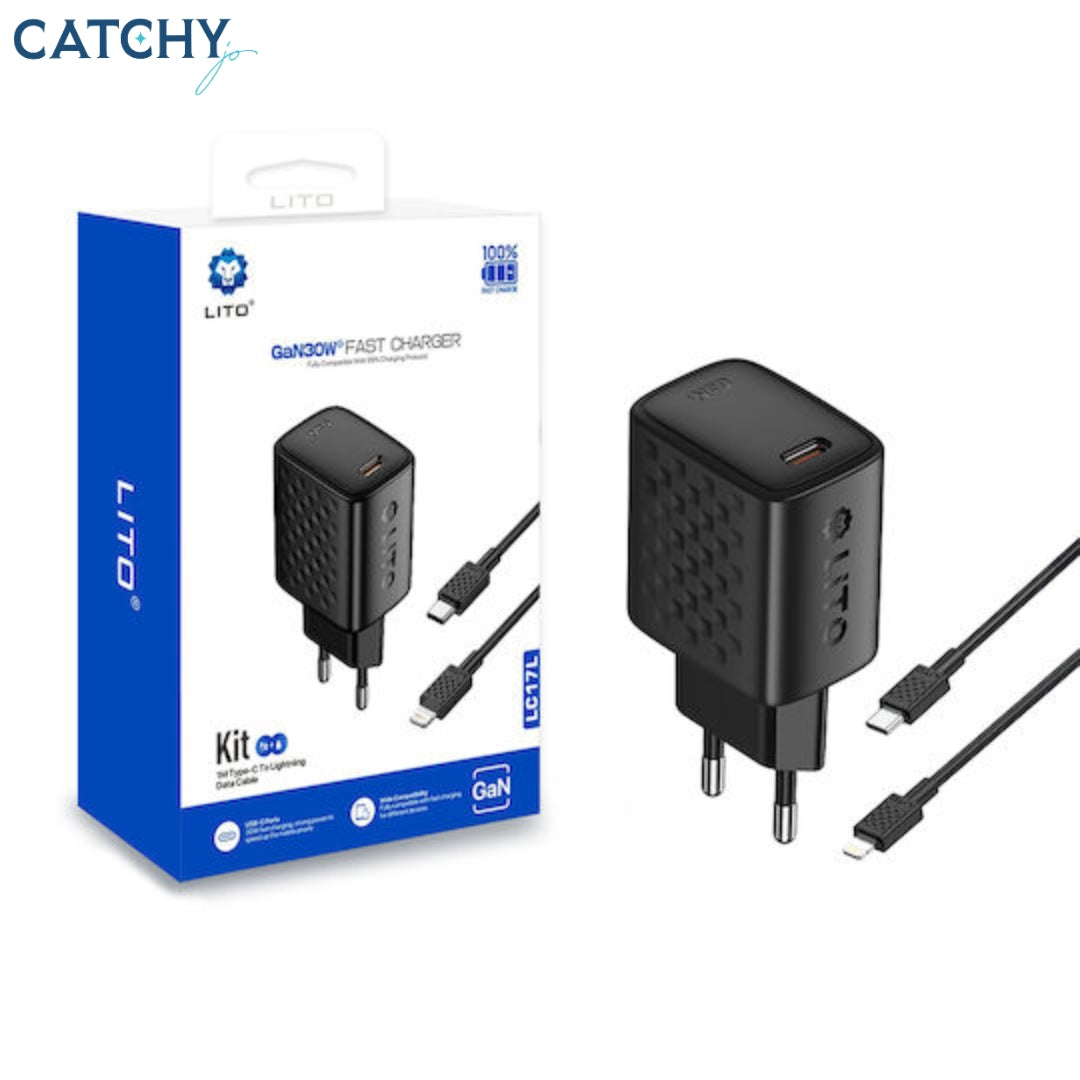 LITO LC17L Charging Adapter With Lightning Cable (30W)