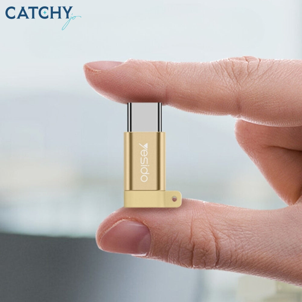 YESIDO GS04 Type-C To Micro USB Mini Connector Adapter With Keychain