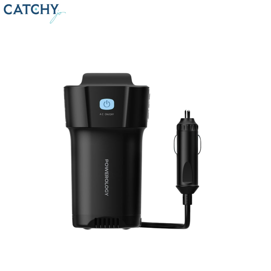 Powerology Inverter Universal USB-A 2 Type-C Car Charger (150W)