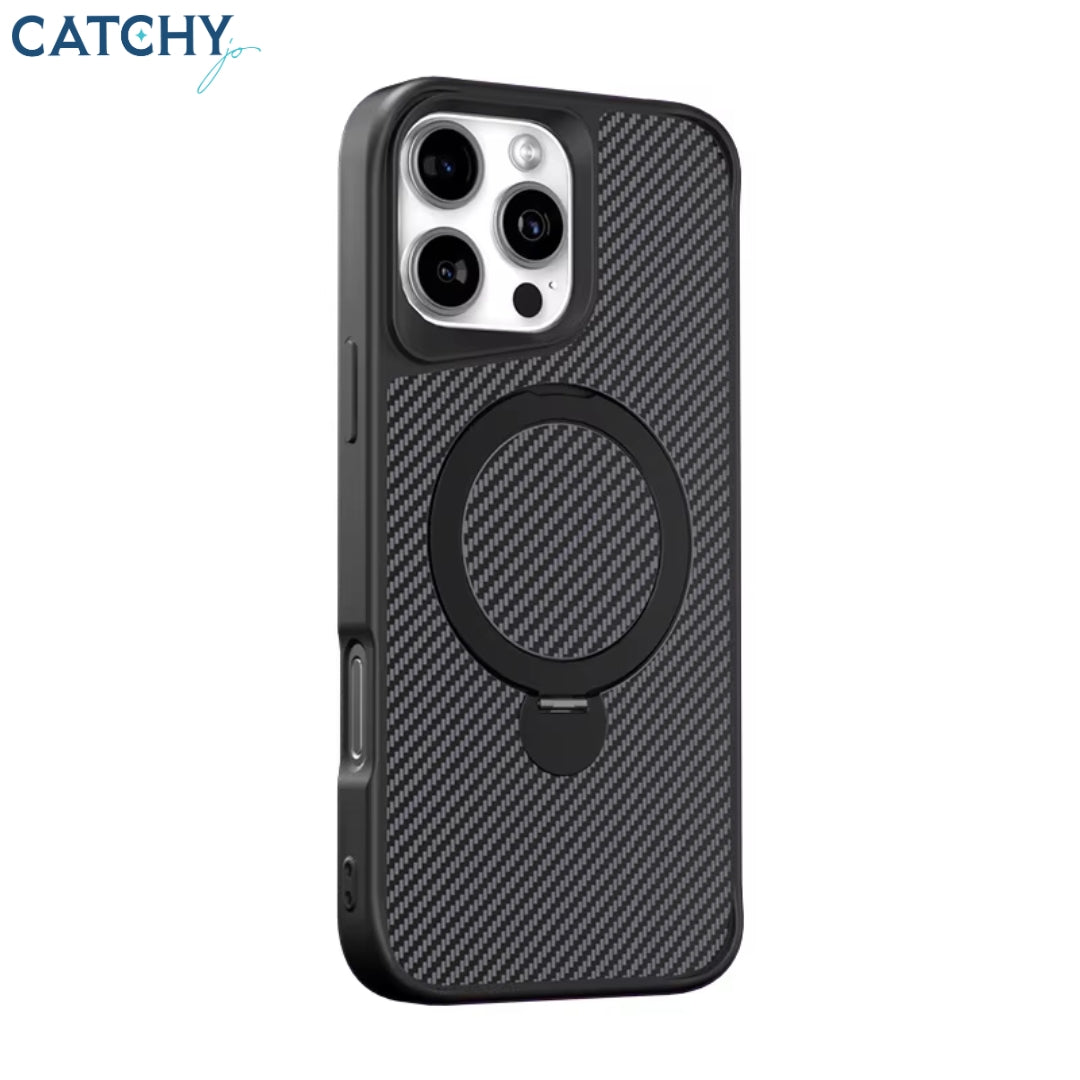 Premium Wireless Charging Metal Ring Stand Case