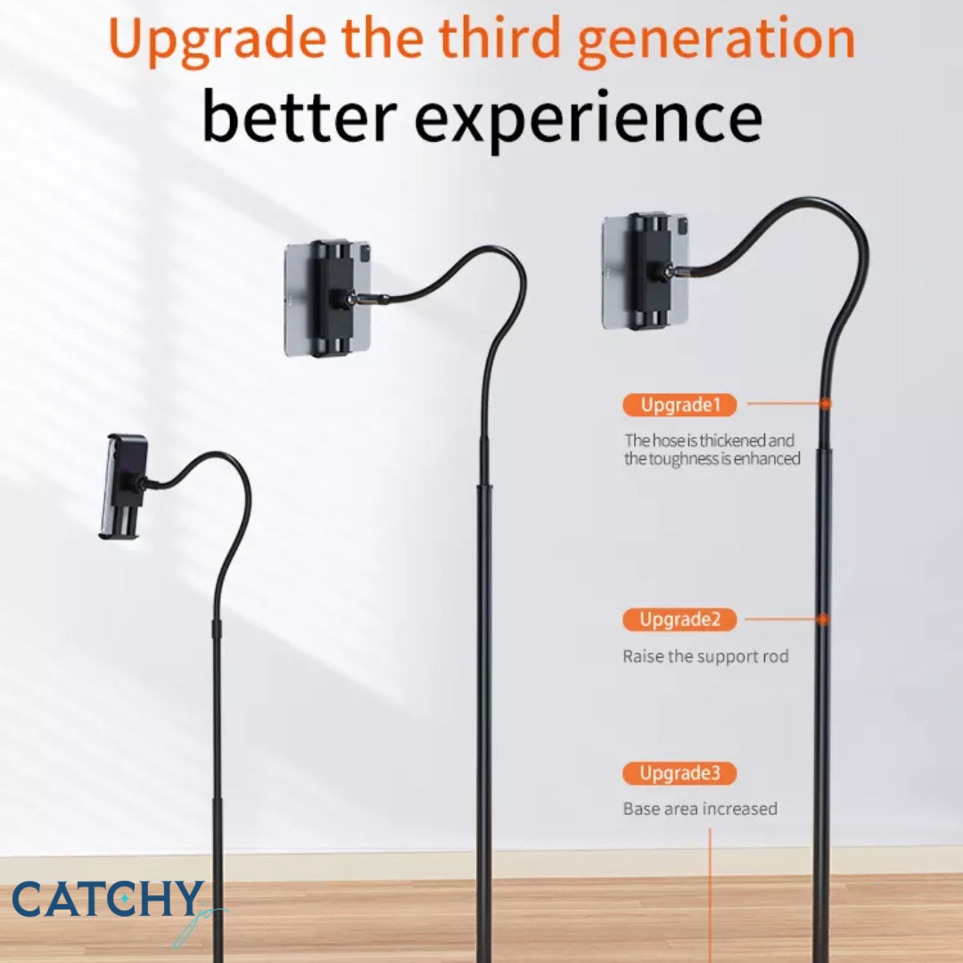 Adjustable Long Arms Stainless Steel Tablet & Phones Stand