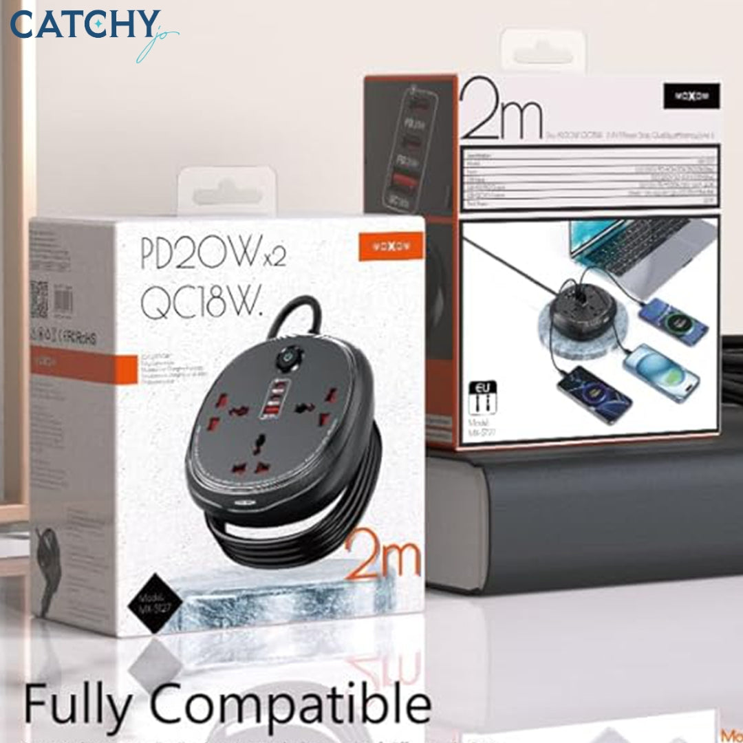 Moxom MX-ST27 6-in-1 Power Socket (PD20W)