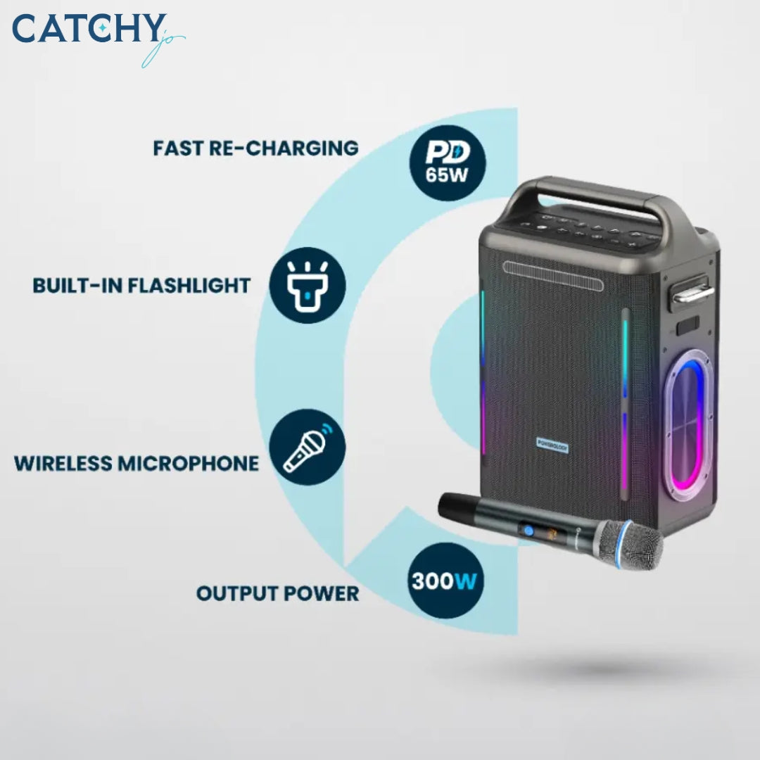 Powerology Karaoke Party Speaker