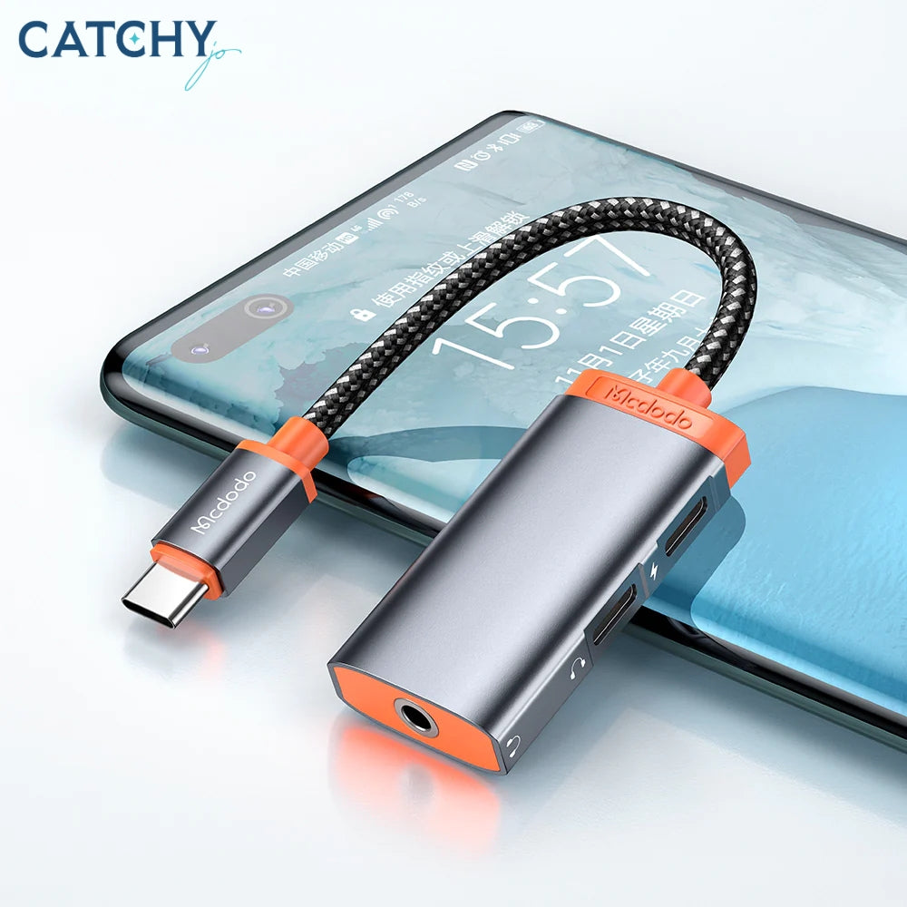 MCDODO CA-0940 Type C & DC 3.5mm Audio Adapter