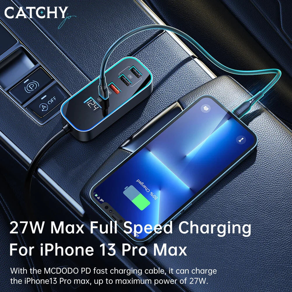 MCDODO CC-1900 Digital Display Car Charger 5 Ports (107W)
