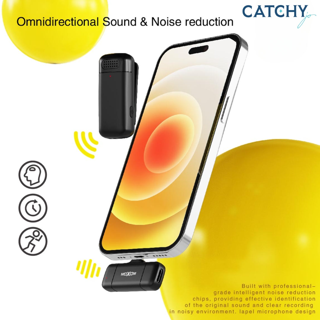 Moxom MX-AX65 Lightning Dual Noise Reduction Wireless Microphone