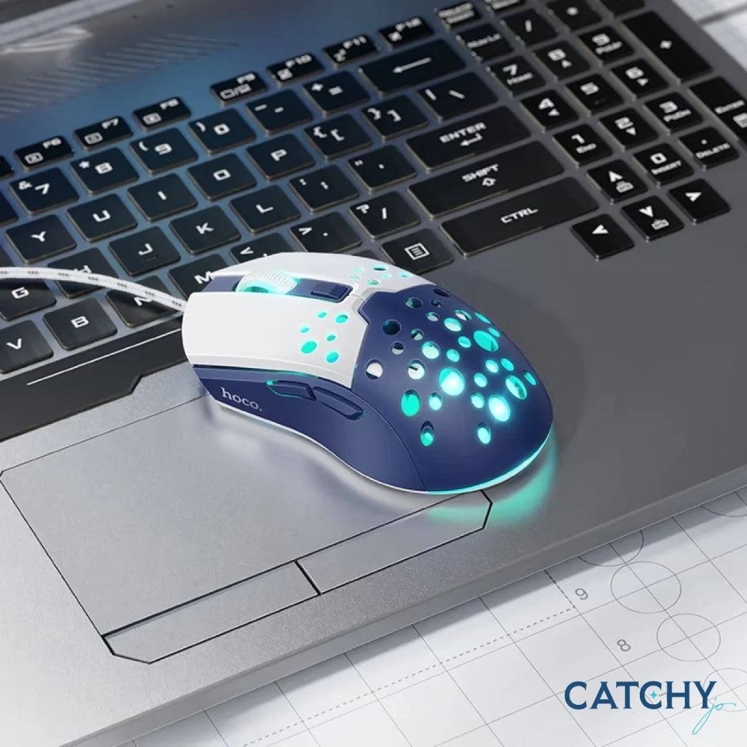 HOCO GM51 Blue Sky Gaming Wired Mouse