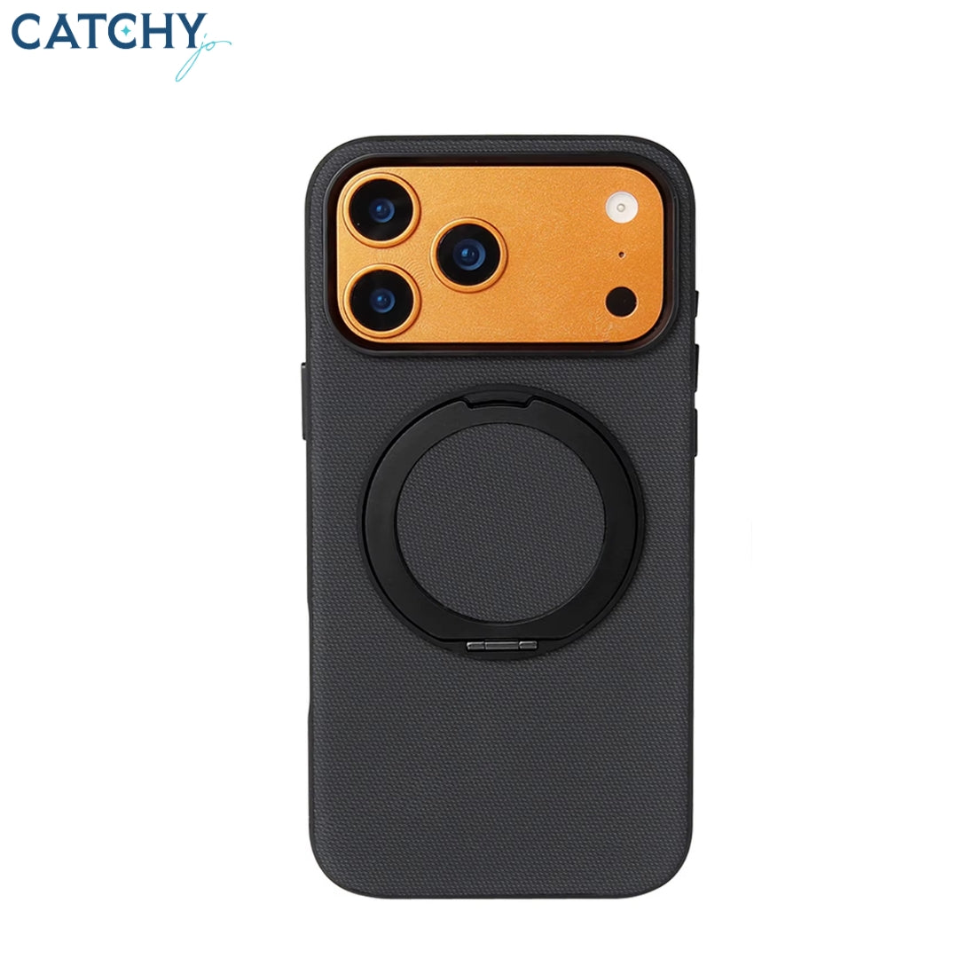 iPhone Fabric Leather Shockproof Magnetic 360 Ring Case