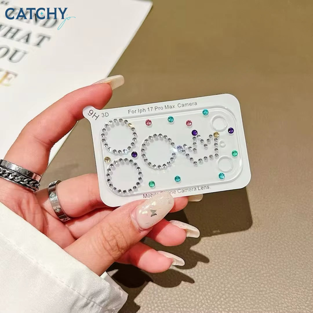 Bling Glitter HD Tempered Glass Camera Protector