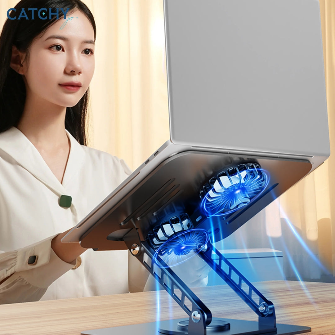 360 Degree Rotatable Desktop Laptop Stand With Fan