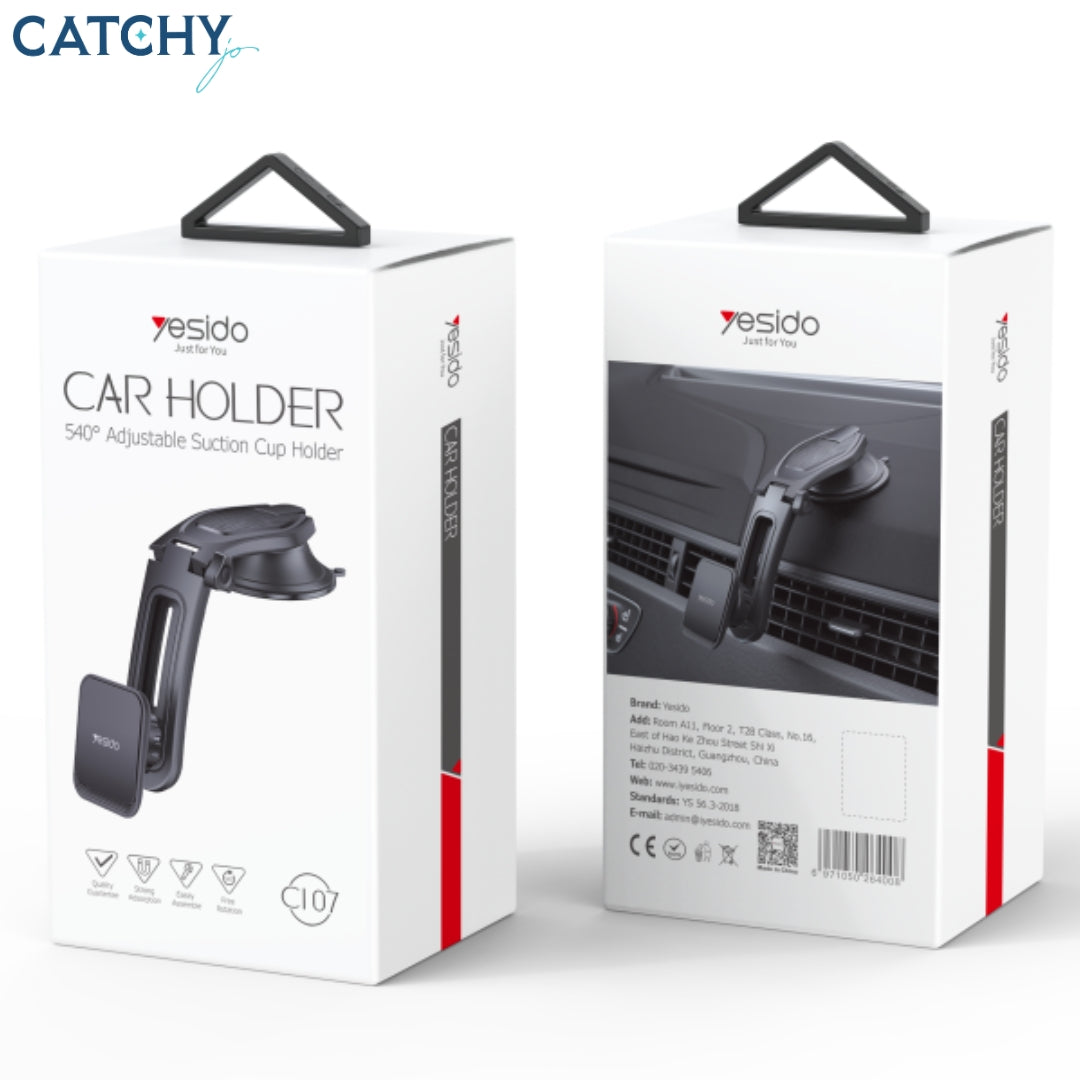 YESIDO C107 360 Degree Rotation Flexible Magnetic Car Phone Holder