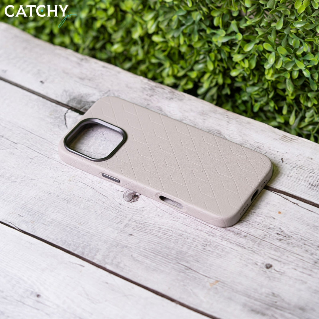 iPhone (11+12+13 Series) Leather Case With Metal Camera Frame