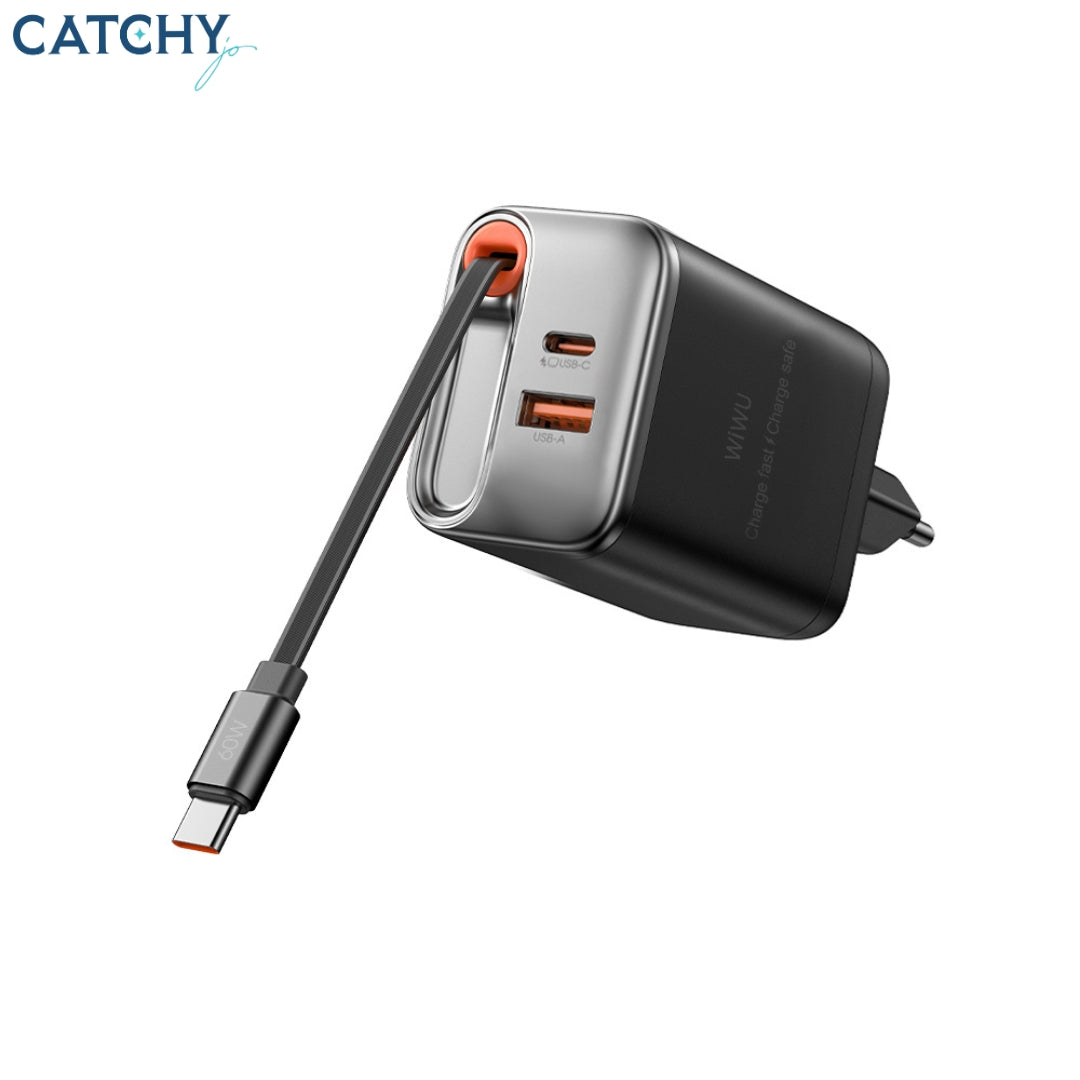 WiWU Wi-G020 Helix GaN Fast Charger Compact Dual-Port (67W)