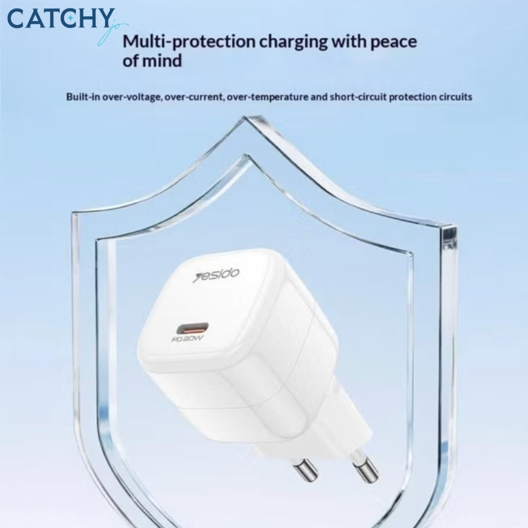 YESIDO YC102 Super Fast Wall Charger (20W)